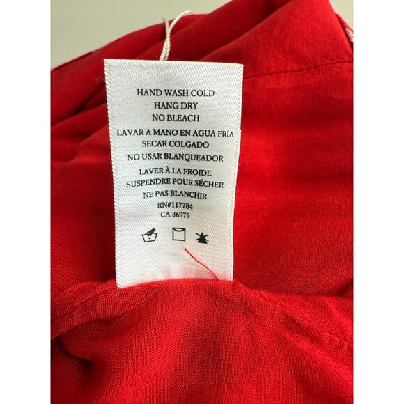 NEW Rails Lizzy Linen Blend Ruffle Hem Wrap Skirt Womens Size Large Plaid Red - Picture 12 of 12